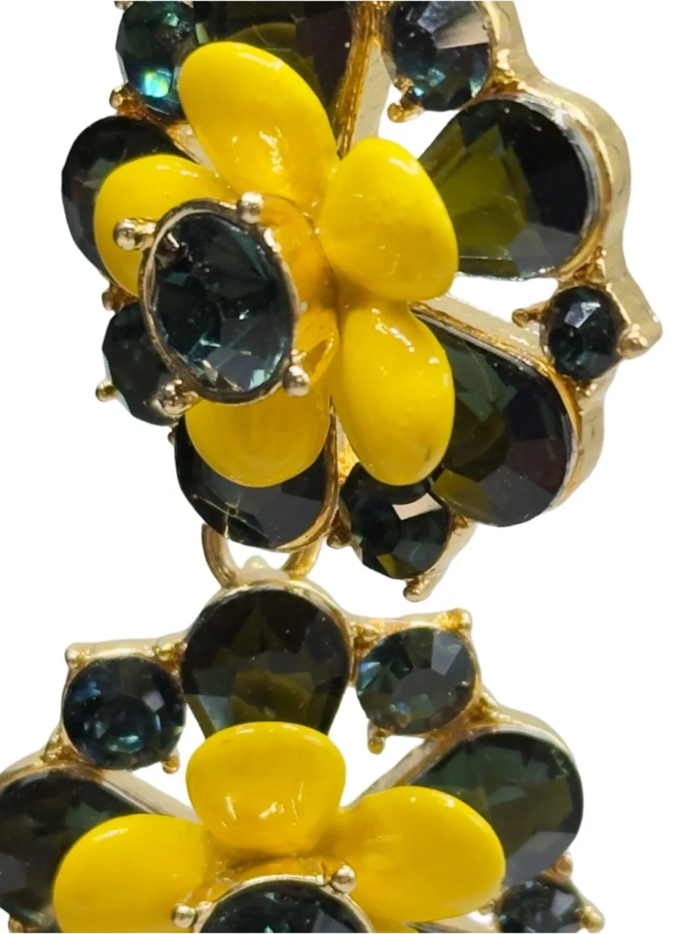 Talbots 5 Flower Statement Necklace and Bracelet